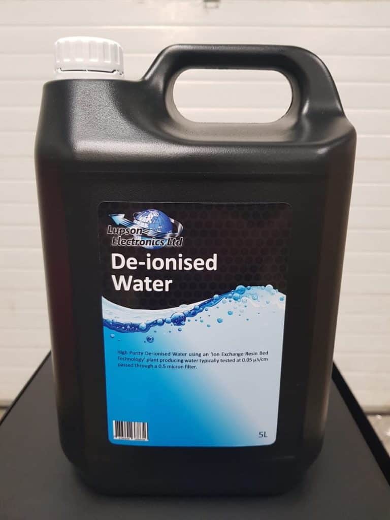De-ionised water Lupson Electronics